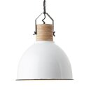 Brilliant Pendelleuchte Barrow Holz/Weiß rund Ø42cm max. 40W E27  ohne Leuchtmittel Pendel kürzbar