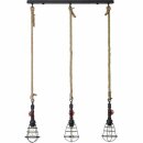 Brilliant Pendelleuchte Torchlamp Schwarz/Braun/Rot...