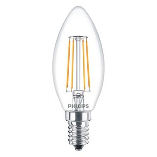 Philips LED Filament Leuchtmittel Kerze 4W = 40W E14 klar 470lm 827 warmweiß 2700K