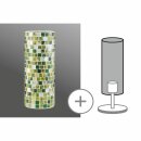 Paulmann Lampenschirm Living 2Easy Mosaik Gelb/Grün Glas ohne Leuchtmittel