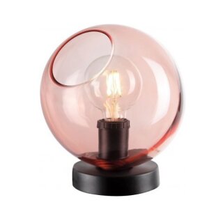 Brilliant Tischleuchte Viviana Schwarz/Rot Glas rund Ø20cm max. 40W E27 ohne Leuchtmittel