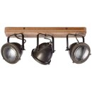 Brilliant Deckenstrahler Carmen Wood Stahl / Holz max. 3 x 5W GU10 ohne Leuchtmittel schwenkbar