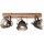 Brilliant Deckenstrahler Carmen Wood Stahl / Holz max. 3 x 5W GU10 ohne Leuchtmittel schwenkbar