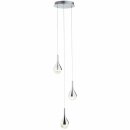 Brilliant LED Pendelleuchte Frizzante Chrom 3 x 5W 1200lm warmweiß kürzbar Lichtschalter dimmbar EasyDim