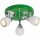 Brilliant LED Deckenleuchte Soccer Fußball Weiß/Grün 3 x 3W GU10 750lm warmweiß 3000K schwenkbar