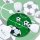 Brilliant LED Deckenleuchte Soccer Fußball Weiß/Grün 3 x 3W GU10 750lm warmweiß 3000K schwenkbar