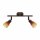 Brilliant Wand- & Deckenleuchte Sofia Rot/Orange max. 2 x 40W E14 ohne Leuchtmittel schwenkbar