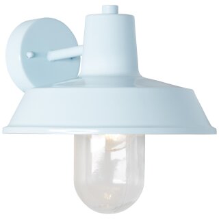 Brilliant Außenwandleuchte Kilkenny hängend Blau glänzend Metall/Glas IP44 max. 60W E27 ohne Leuchtmittel