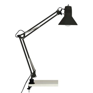 Brilliant Tischklemmleuchte Hobby Schwarz max. 40W E27 ohne Leuchtmittel verstellbar mit Schalter