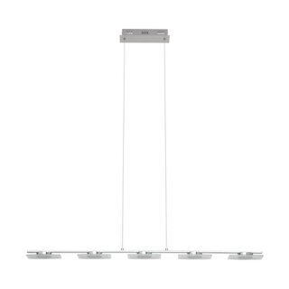 Brilliant LED Pendelleuchte Arlena Chrom 105cm 5-flammig 5x 6W 2175lm warmweiß 3000K