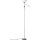 Brilliant LED Stehleuchte Deckenfluter Spari Silber 180cm 2-flammig 9W + 4W E27 800lm + 320lm warmweiß