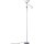 Brilliant LED Stehleuchte Deckenfluter Spari Silber 180cm 2-flammig 9W + 4W E27 800lm + 320lm warmweiß