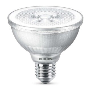 Philips LED Leuchtmittel PAR30 Glas Reflektor 9,5W = 75W E27 740lm warmweiß 2700K 25° DIMMBAR