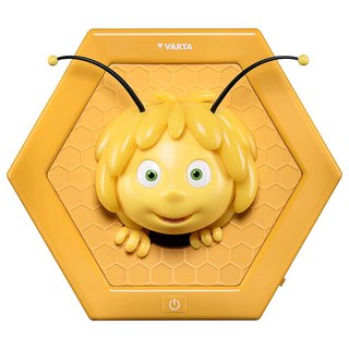 Varta LED Wandleuchte Nachtlicht die Biene Maja gelb 3 x AA Batterie Touch Schalter & Auto Abschaltfunktion