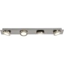Brilliant LED Deckenstrahler Champion Edelstahl 4-flammig 4 x 5W 1600lm warmweiß easyDim Lichtschalter dimmbar