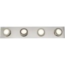 Brilliant LED Deckenstrahler Champion Edelstahl 4-flammig 4 x 5W 1600lm warmweiß easyDim Lichtschalter dimmbar