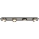 Brilliant LED Deckenstrahler Champion Edelstahl 4-flammig 4 x 5W 1600lm warmweiß easyDim Lichtschalter dimmbar