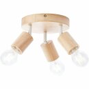 Brilliant Deckenstrahler Mimo Holz 3-flammig max. 3 x 40W E27 ohne Leuchtmittel schwenkbar