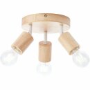 Brilliant Deckenstrahler Mimo Holz 3-flammig max. 3 x 40W E27 ohne Leuchtmittel schwenkbar