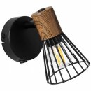 Brilliant Wandleuchte Spot Manama Schwarz Holz max. 18W...