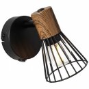 Brilliant Wandleuchte Spot Manama Schwarz Holz max. 18W...