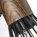 Brilliant Wandleuchte Spot Manama Schwarz Holz max. 18W E14 ohne Leuchtmittel schwenkbar mit Schalter