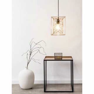 Brilliant Pendelleuchte Kago Kupfer Käfig Schwarz max. 60W E27 ohne Leuchtmittel kürzbar