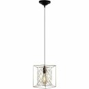 Brilliant Pendelleuchte Kago Kupfer Käfig Schwarz max. 60W E27 ohne Leuchtmittel kürzbar