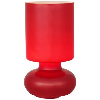 Brilliant Tischleuchte Fuerte Rot Glas max. 40W E14 ohne Leuchtmittel mit Schalter