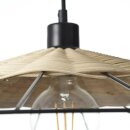 Brilliant Pendelleuchte Alysia rund Ø70,5cm schwarz matt Metall/Rattan max. 60W E27 ohne Leuchtmittel