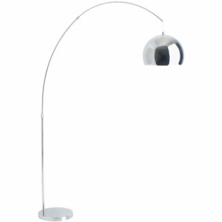 Brilliant Bogenstandleuchte Nereide 1,8m Chrom Neo Retro max. 100W E27 ohne Leuchtmittel mit Fußschalter