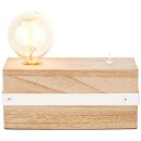 Brilliant Tischleuchte White Wood Beton/Holz max. 30W E27 ohne Leuchtmittel mit Kippschalter