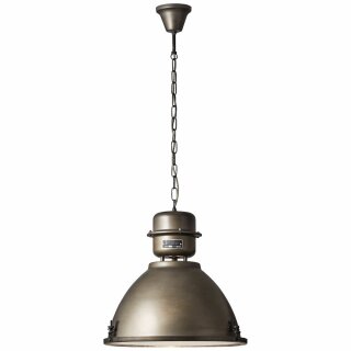 Brilliant Pendelleuchte Kiki Ø48cm Schwarz Stahl Industrie max. 60W E27 ohne Leuchtmittel kürzbar