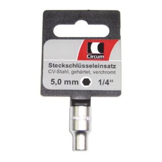 Steckschl-Einsatz 6-kant 1/4" 5mm