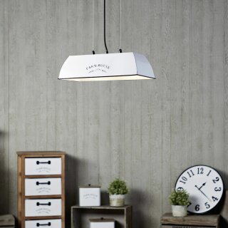 Brilliant Pendelleuchte Farm Life Weiß 2-flammig max. 2 x 40W E27 ohne Leuchtmittel kürzbar