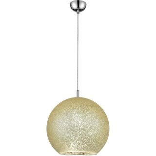 Brilliant Pendelleuchte Gleam Gold rund Ø40cm max. 15W E27 ohne Leuchtmittel kürzbar