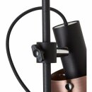 Brilliant Stehleuchte Santo Schwarz/Kupfer max. 2 x 40W E27 mit Fußtaster ohne Leuchtmittel schwenkbar
