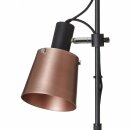 Brilliant Stehleuchte Santo Schwarz/Kupfer max. 2 x 40W E27 mit Fußtaster ohne Leuchtmittel schwenkbar
