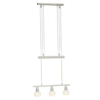 Brilliant Pendelleuchte Mona Eisen/Chrom Alabaster Glas max. 3 x 40W E14 ohne Leuchtmittel verstellbar