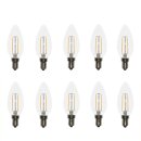 10 x LED Filament Kerze 2W wie 25W klar E14 230lm Glühlampe Glühbirne warmweiß 2700K