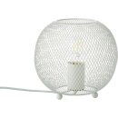 Brilliant Tischlampe Oana Weiß rund Ø20cm max. 60W E27 ohne Leuchtmittel mit Schalter