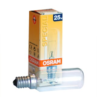 1 x OSRAM Röhre 25W E14 KLAR Glühlampe Glühbirne 25 Watt...