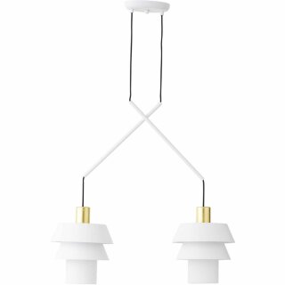 Brilliant Pendelleuchte Göteborg Weiß max. 2 x 15W E27 ohne Leuchtmittel kürzbar