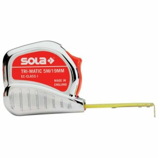 SOLA Taschenbandmaß TRI-MATIC 5m x 19mm