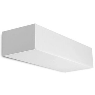 Brilliant Wandleuchte Tuja Weiß Gips Architektur-Style max. 40W E14 ohne Leuchtmittel bemalbar