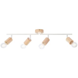 Brilliant Deckenstrahler Mimo Weiß/Holz max. 4 x 40W E27 ohne Leuchtmittel schwenkbar