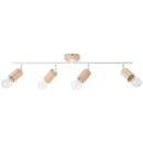 Brilliant Deckenstrahler Mimo Weiß/Holz max. 4 x 40W E27 ohne Leuchtmittel schwenkbar