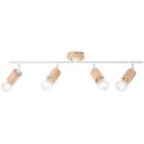 Brilliant Deckenstrahler Mimo Weiß/Holz max. 4 x 40W E27 ohne Leuchtmittel schwenkbar