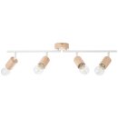Brilliant Deckenstrahler Mimo Weiß/Holz max. 4 x 40W E27 ohne Leuchtmittel schwenkbar