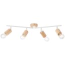 Brilliant Deckenstrahler Mimo Weiß/Holz max. 4 x 40W E27 ohne Leuchtmittel schwenkbar